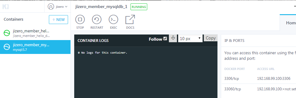 [docker] docker을 이용한 개발환경 셋팅 CI + MYSQL